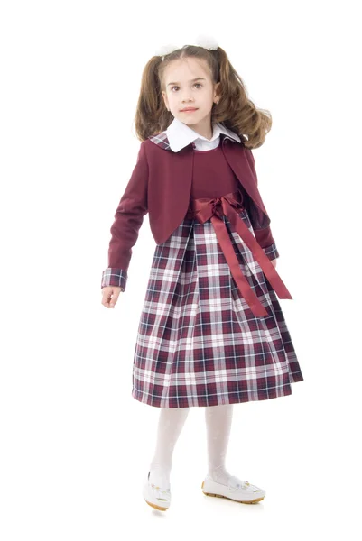 Dancing Little Schoolgirl — Stock Photo, Image