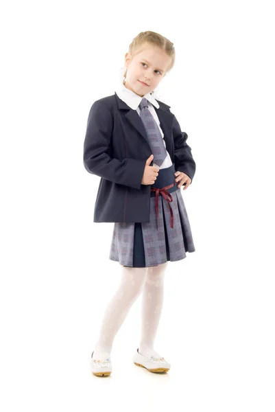 Little Fashion Schoolgirl — Stock Photo, Image