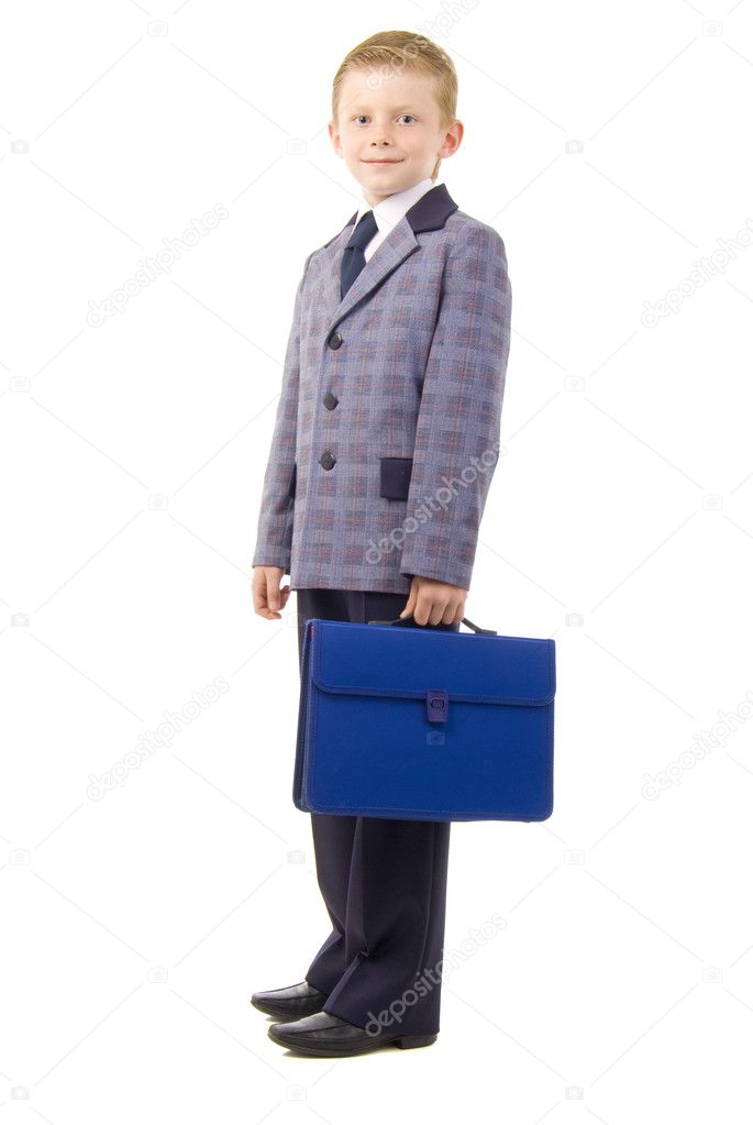 Schoolboy With A Schoolbag