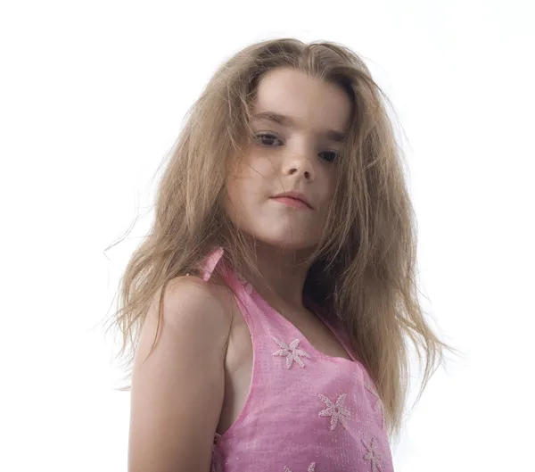 Küçük sarışın kız portre — Stok fotoğraf