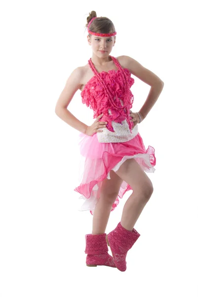 Danser meisje in paars. — Stockfoto