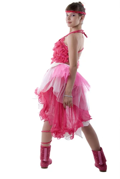 Χορεύτρια κορίτσι στην πορφύρα. — Φωτογραφία Αρχείου