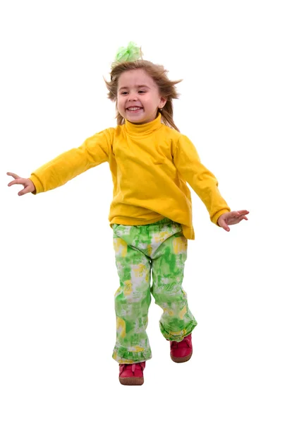 Τρέχοντας παιδί κορίτσι. — Φωτογραφία Αρχείου