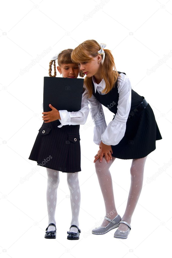 Smart Schoolgirls in Uniform.