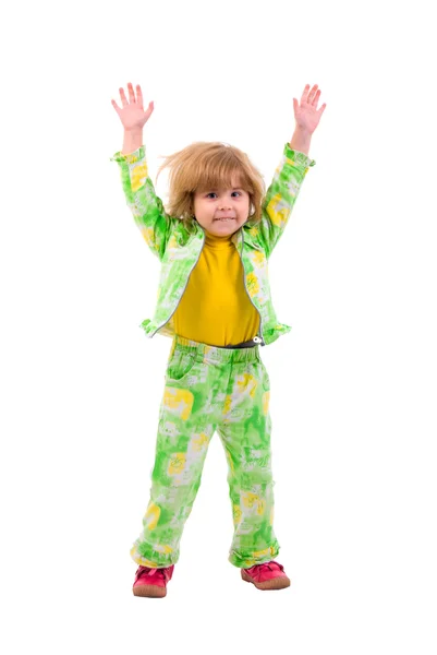 Hands Up Little Girl. — Stock Photo, Image