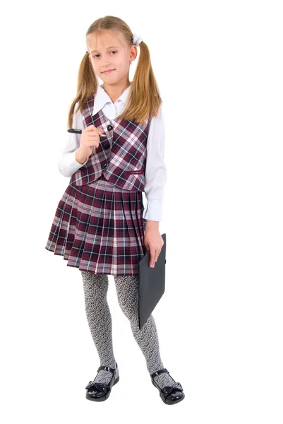 Cute tiener schoolmeisje. — Stockfoto