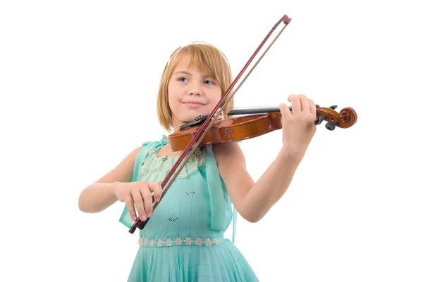 Ung flicka med violin. — Stockfoto