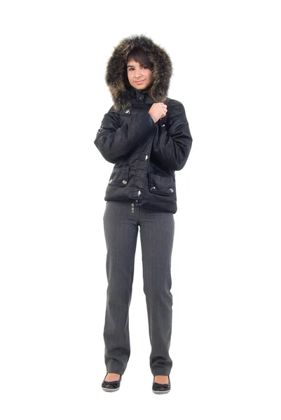 Adolescente menina inverno jaqueta . — Fotografia de Stock