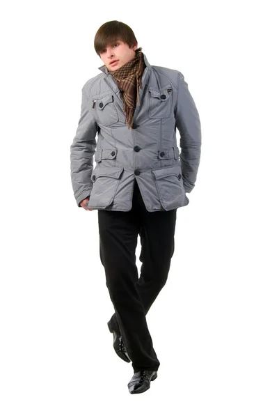 Walking Adult Fashion Boy. — Stock Photo, Image