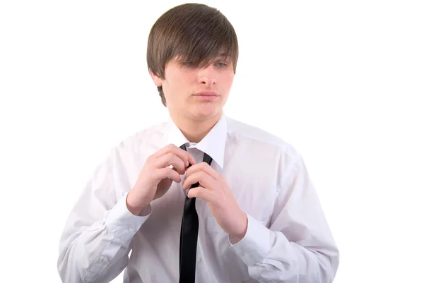 Handsome Young Man And Necktie. — Stock Photo, Image