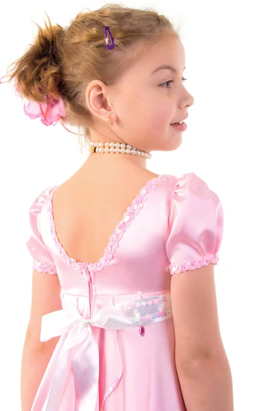 小女孩看起来像个小公主 — 图库照片