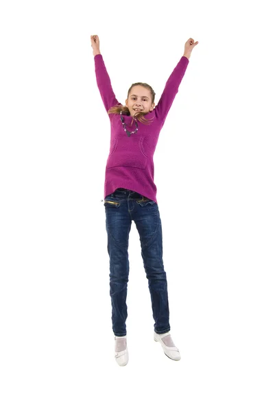 즐거운 소녀 점프 — 스톡 사진