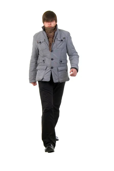 Walking Adult Fashion Boy. — Stock Photo, Image