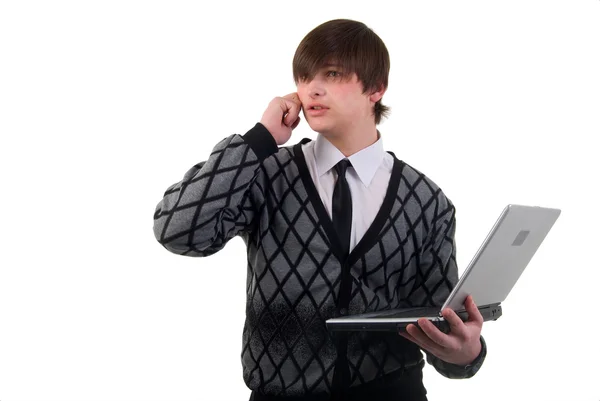 Young Businessman Using Laptop. — Stock Photo, Image
