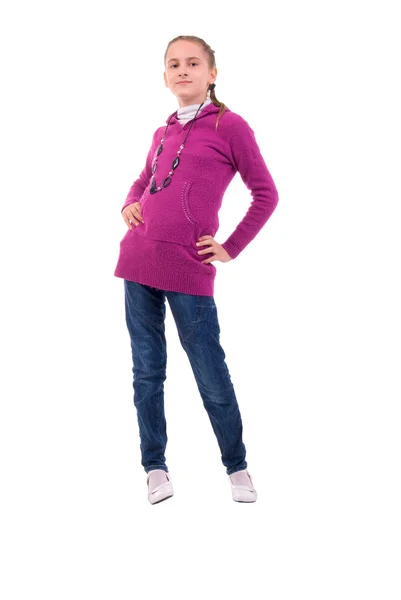 Teenager Girl In Purple. — Stock Photo, Image