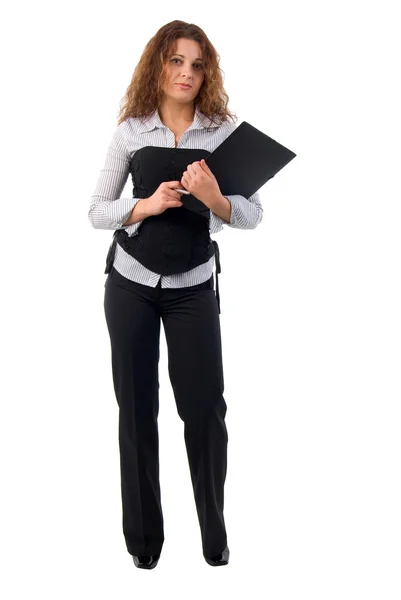 Cute Office Girl With Documents. — Stock Photo, Image