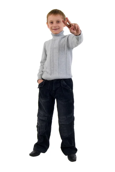 Gesture Little Boy. — Stock Photo, Image