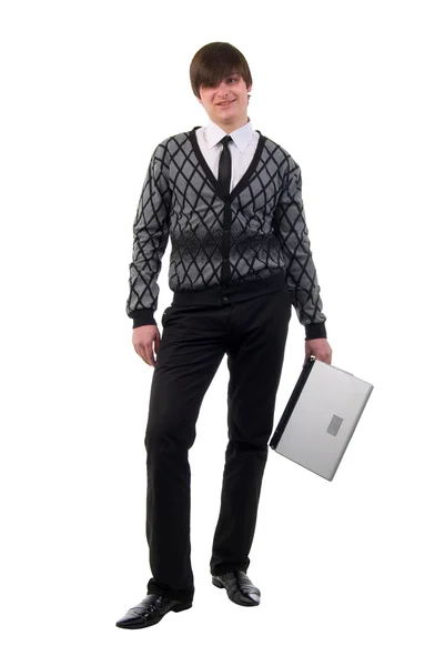 Young Man And Laptop. — Stock Photo, Image