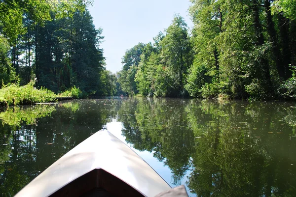 Canoeing in spreewald canal — Stock Photo, Image
