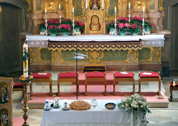 stock image Bavarian church interior