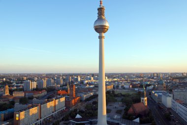 Berlin skyline sunset 2 clipart