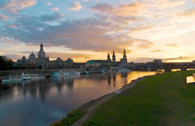 Dresden altstadt sunset clipart