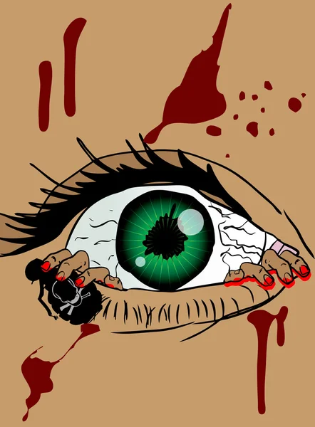 Terror symbol blod emblem — Stockfoto