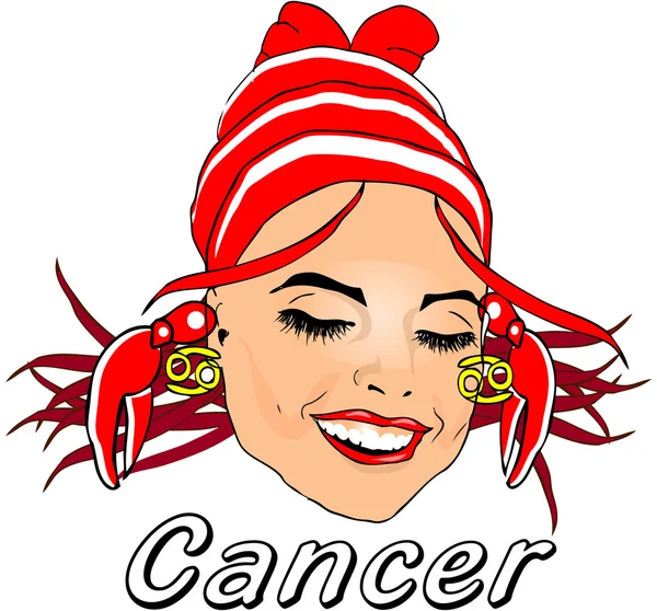 stock image Woman Face Beauty Cancer Horoscope