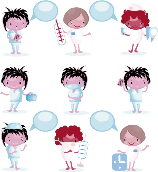 Group of Medical icons with bubble speech — Stock Photo, Image