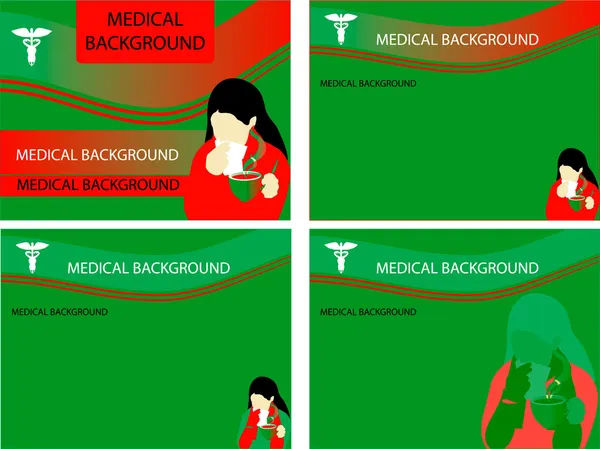 4 medical backgrounds — Stock Photo, Image
