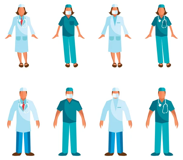 Ιατρική με Στηθοσκόπια. Γιατροί και νοσοκόμες πάνω από — Φωτογραφία Αρχείου