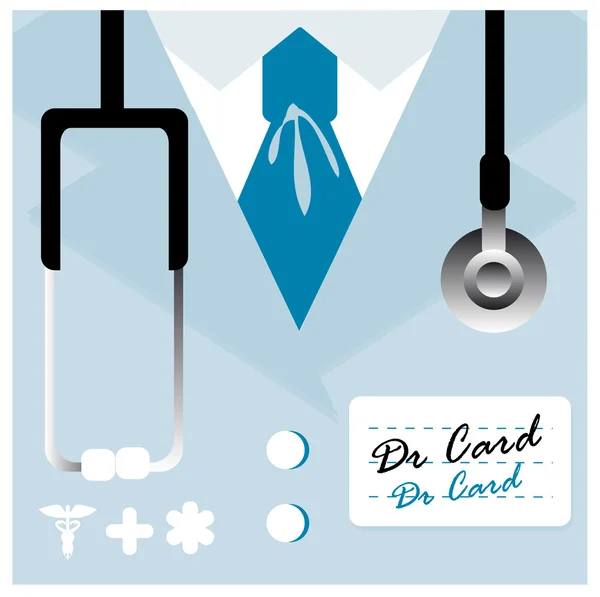 Card Close up of a doctors lab coat uniform — Stock Photo, Image