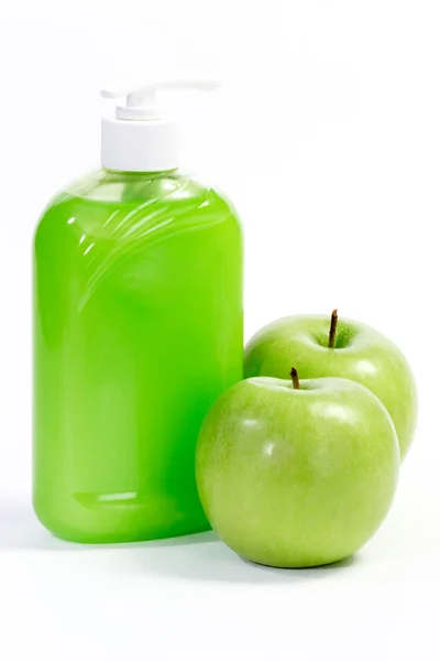 Seife mit Apfel — Stockfoto