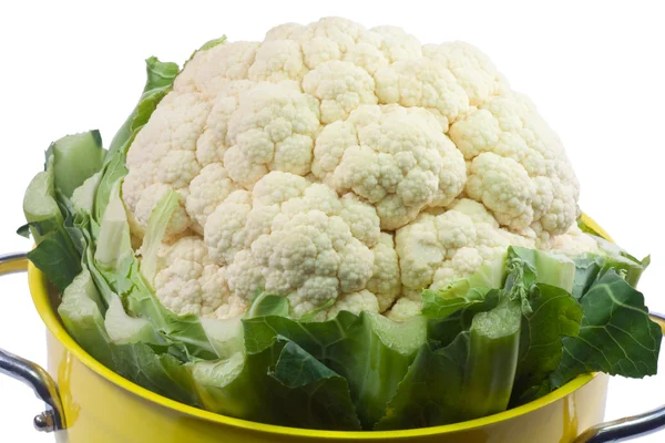 Cauliflower in a colander — Stock Photo, Image