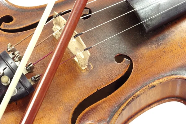 Violin with bow — Stock Photo, Image