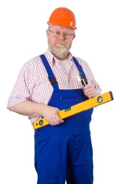 Carpenter with tools clipart