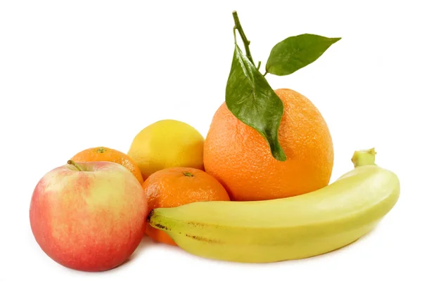 Tropische Früchte und ein Apfel — Stockfoto