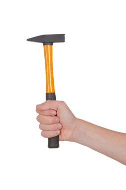 Hand with hammer clipart