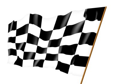 Checkered flag. Illustration clipart