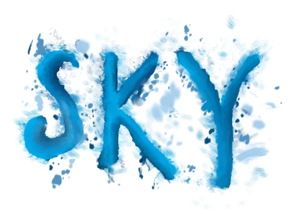 Напис «sky» — стокове фото