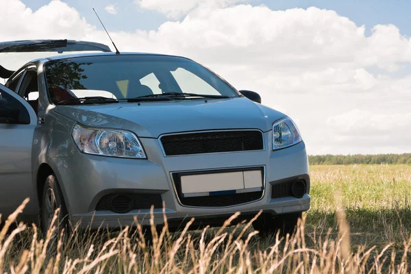 Car on a field — Stock Photo, Image