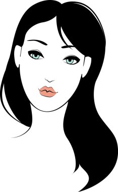 Face girl clipart