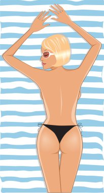 Sexy girl in bikini clipart