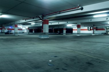 Grunge underground parking garage clipart
