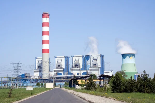 Power station with cooling towers — Stock Photo, Image
