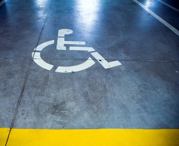 stock image Disability sign in parking garage