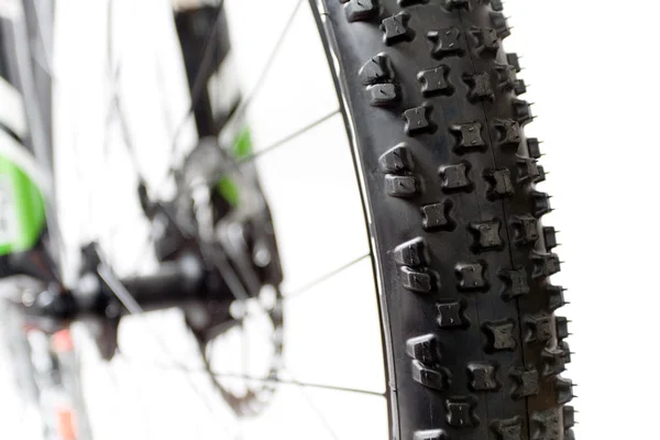 Mountain bike tire closeup — Stock Photo, Image