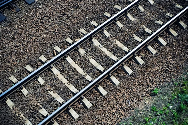Railroad track from above — Stock Photo, Image