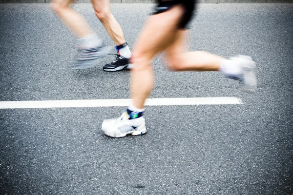 Maraton koşma, Hareket Bulanıklığı — Stok fotoğraf