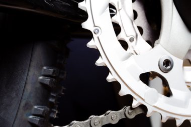 Gear and tire of mountain bike clipart